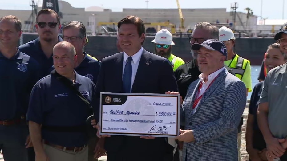 DeSantis giving aid to SeaPort Manatee after Hurricane Milton