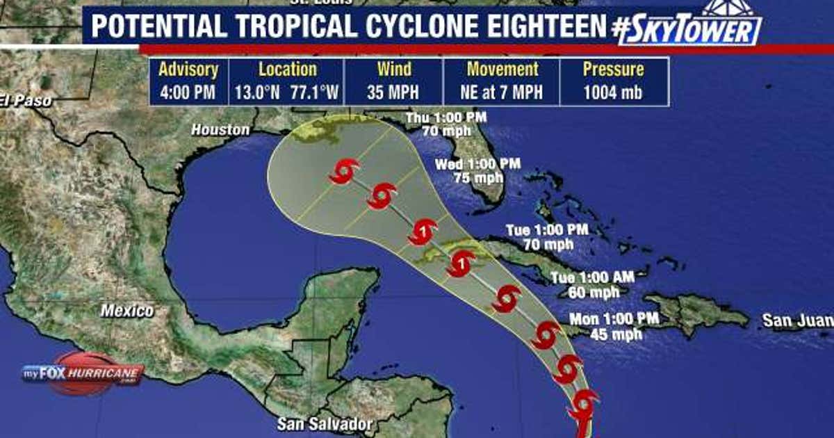 Potential Tropical Cyclone 18 forecast to become Tropical Storm