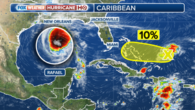 Invest 98L monitored for development as Rafael churns through Gulf of Mexico