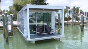 Visitors can stay in a houseboat while vacationing in Clearwater