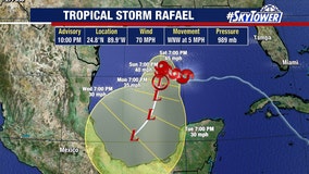 Rafael lingers in Gulf as it brings life-threatening surf conditions to US coast