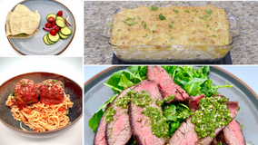 Recipes: Macaroni Au Gratin, Oven-Baked Meatball Salad, Triple Tri Tip Steak Bowls, 'Geagatarian' Burger