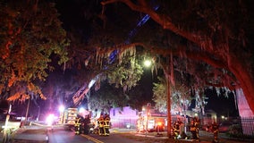 Several units engulfed in flames as fire tears through apartment complex in Valrico: HCFR