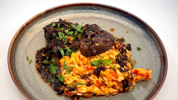 Recipe: Lamb with Salmoretta Sauce & Risotto