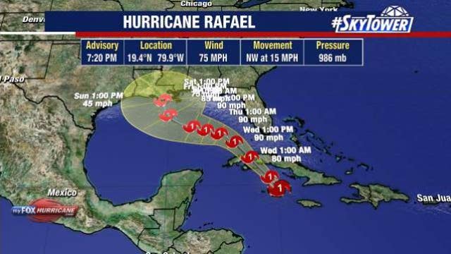 Hurricane Rafael forms in Caribbean, warning posted for parts of Florida