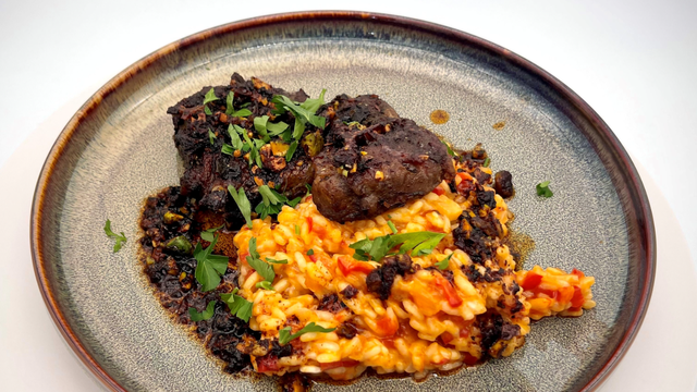 Recipe: Lamb with Salmoretta Sauce & Risotto