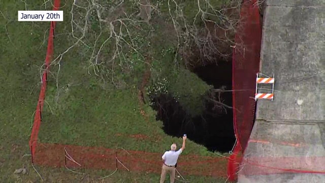 Sinkhole reopens in Polk County yard