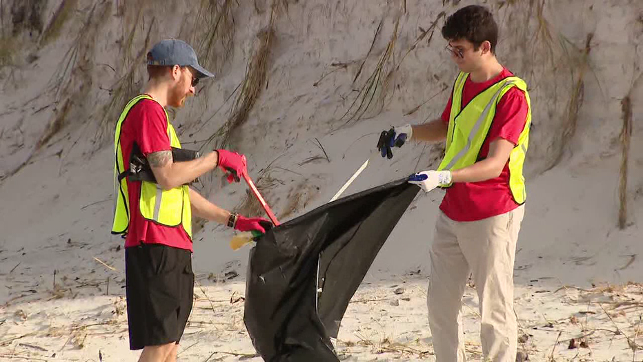 Close to 250 volunteers came out to Clearwater Beach on Friday morning to kick off the Big Cleanup Clearwater.