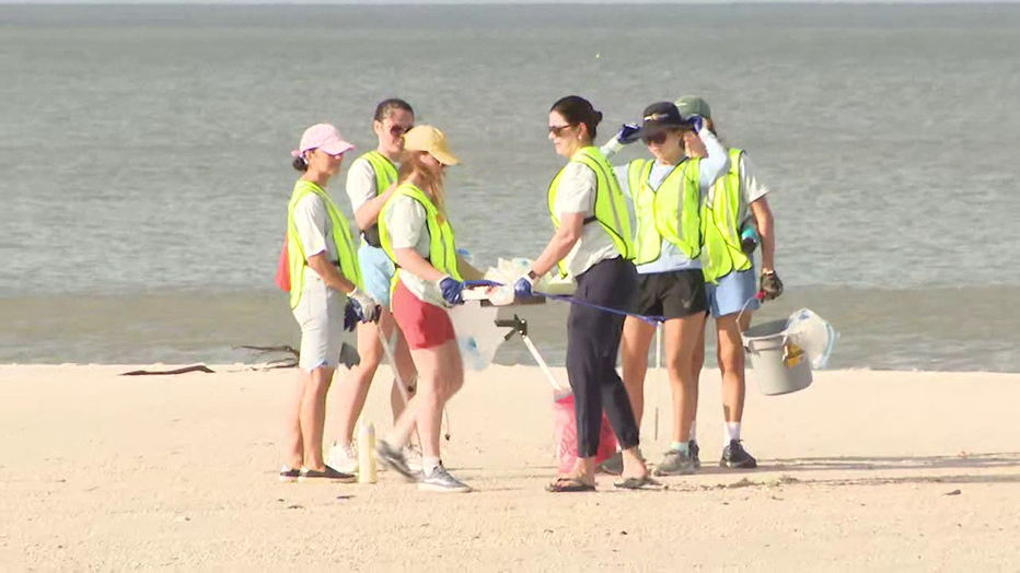 Close to 250 volunteers came out to Clearwater Beach on Friday morning to kick off the Big Cleanup Clearwater.