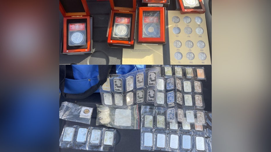 Deputies say $50K of collectible silver coins and bars were stolen in an unreported burglary. Image is courtesy of HCSO.