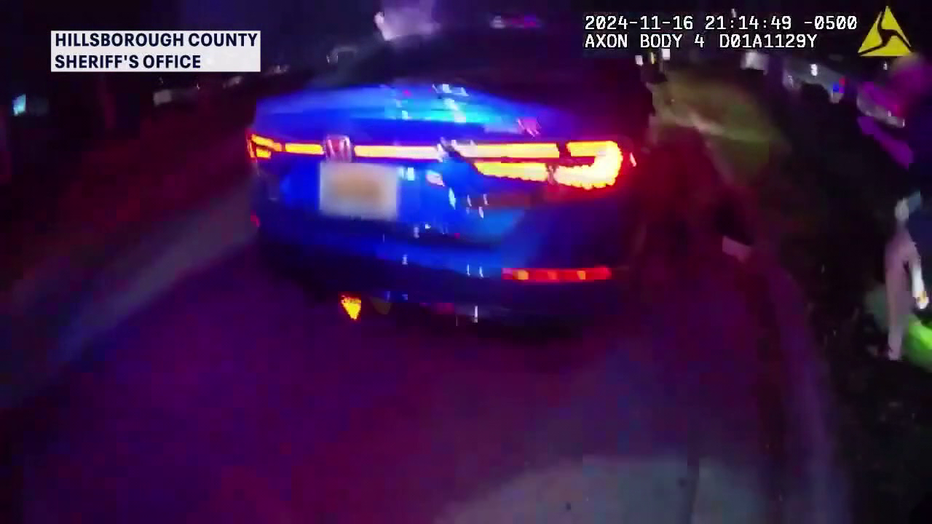 The Hillsborough County Sheriff's Office released bodycam video showing a traffic stop that ended with a deputy shooting an armed man on Saturday night, killing him. (Courtesy: HCSO)