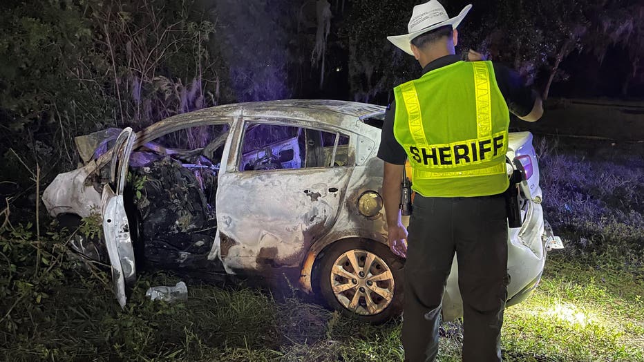 Investigators say a child was killed in a vehicle crash on Thursday evening. Image is courtesy of the Polk County Sheriff's Office.