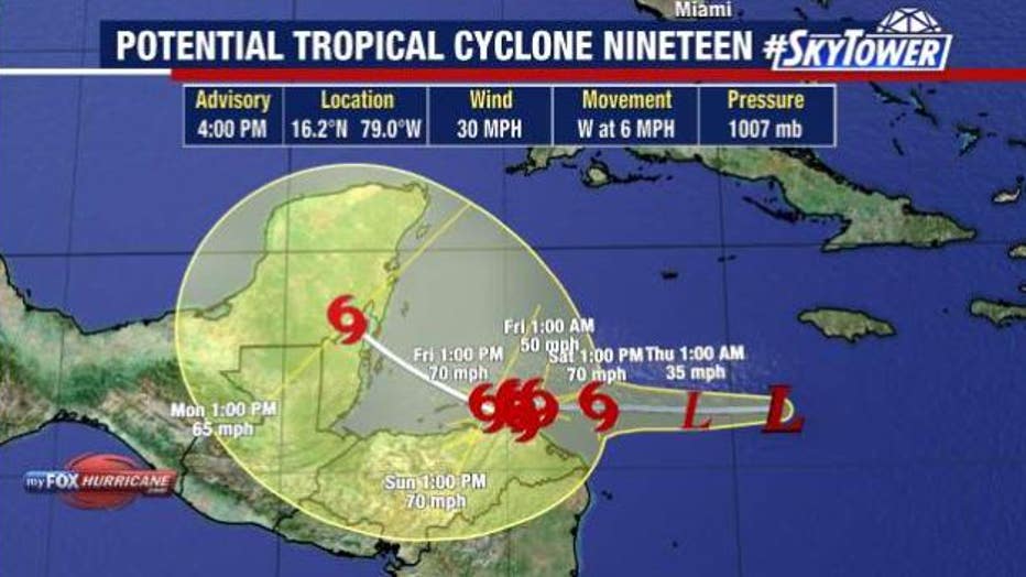 Potential Tropical Cyclone 19 formed on Wednesday afternoon. 