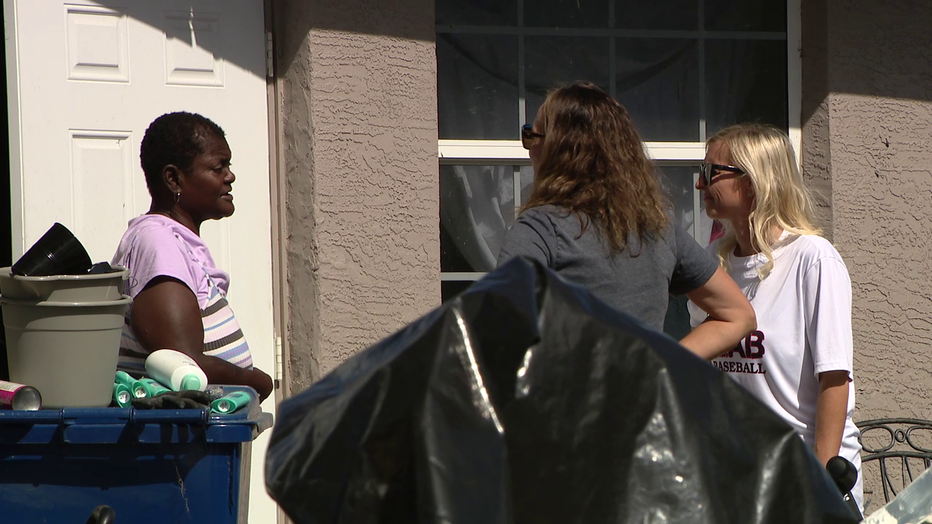 Kelly Hunt and Becky Buky are helping the community of Rubonia in the aftermath of recent hurricanes.