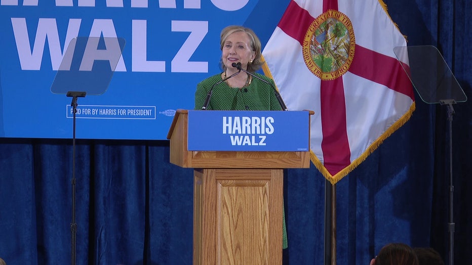 Hillary Clinton campaigning for Kamala Harris in Tampa.