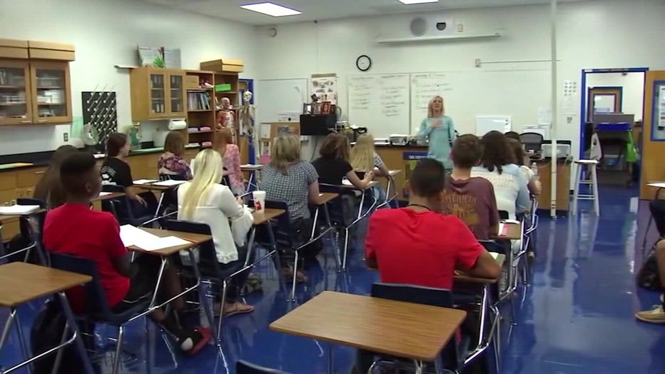 Teacher in a Hillsborough County classroom.