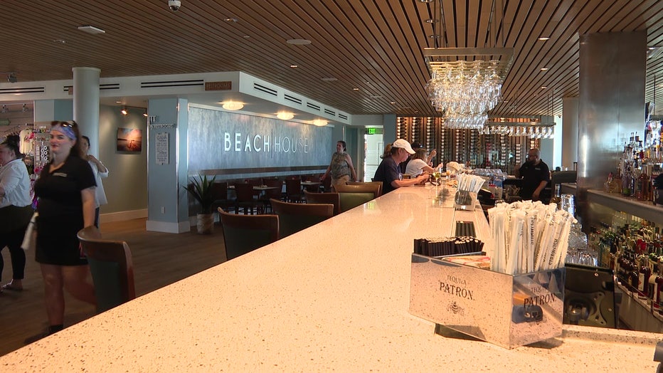 A view inside of the Beach House restaurant.