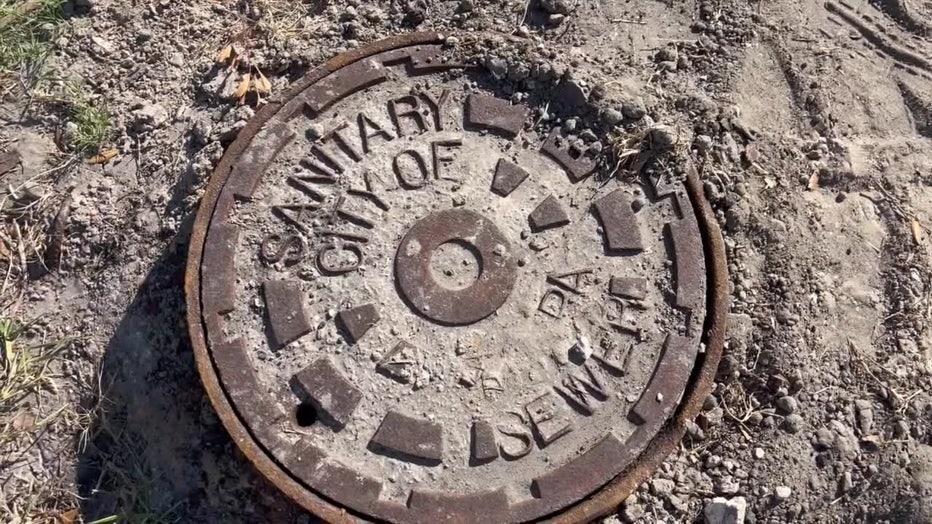 A sewage cover along Tampa's Bayshore Blvd.