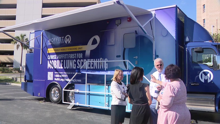 Moffitt Cancer Center mobile cancer screening truck.