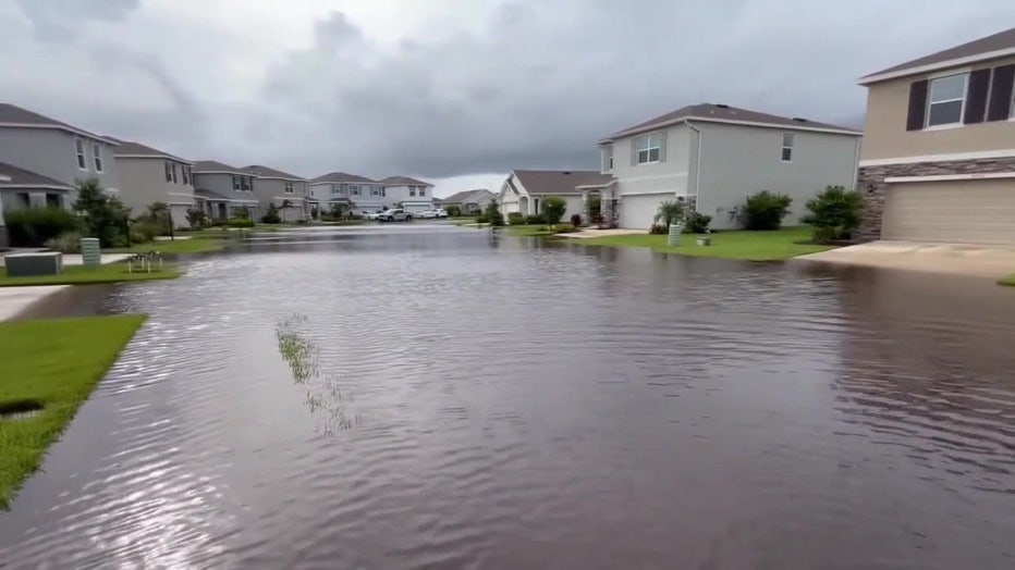 Tampa street underwater after hurricane.