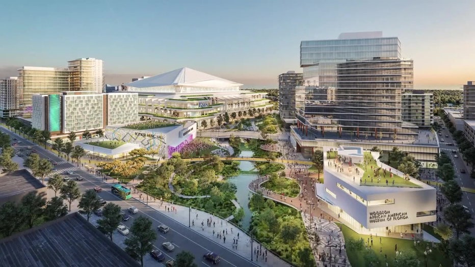 Renderings of Rays new stadium in Pinellas County that is now in jeopardy.