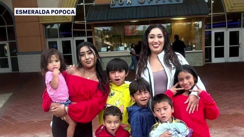 Nani Popoca with all of her six children.