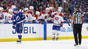 Jake Evans scores for the career-high 5th consecutive game, surging Canadiens beat Lightning 5-2