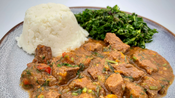 Recipes: Kenyan Beef Stew, Ugali & Sukuma
