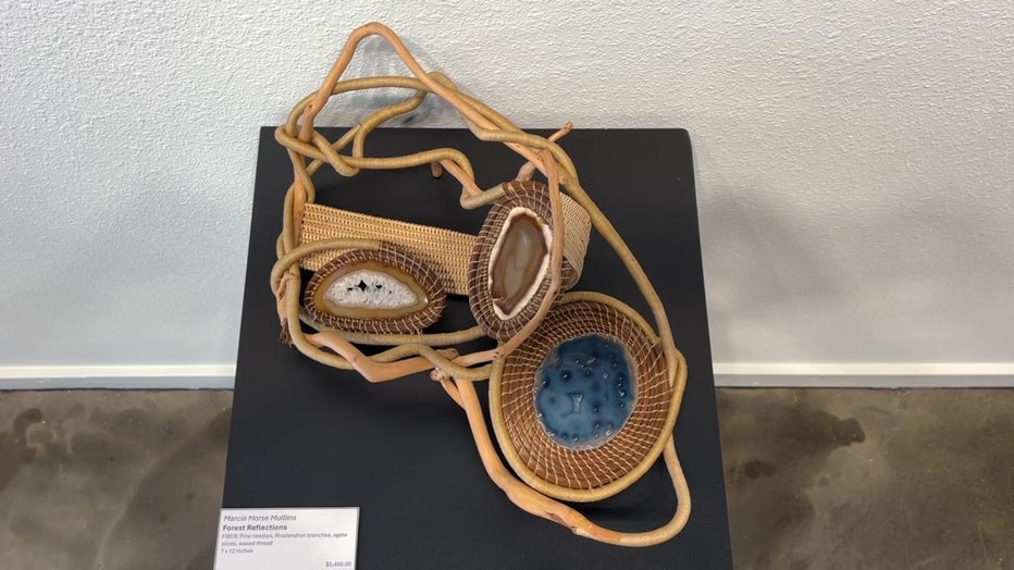 Basketry artisan Marcia Morse Mullins won the Best of Show award for the show with a piece called 