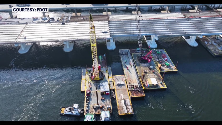 As 2024 comes to an end, major progress has been made toward the finish line for the Howard Frankland Bridge. (Courtesy: Florida Department of Transportation.)