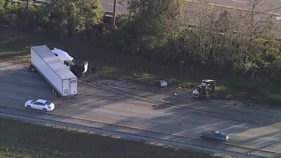 A crash on I-75 north snarled traffic in Sarasota County on Friday morning.
