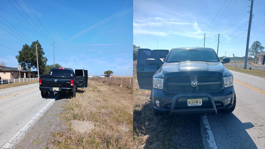 Troopers pulled over a truck it says was believed to be connected to a shooting in New Jersey. Images are courtesy of the Florida Highway Patrol.