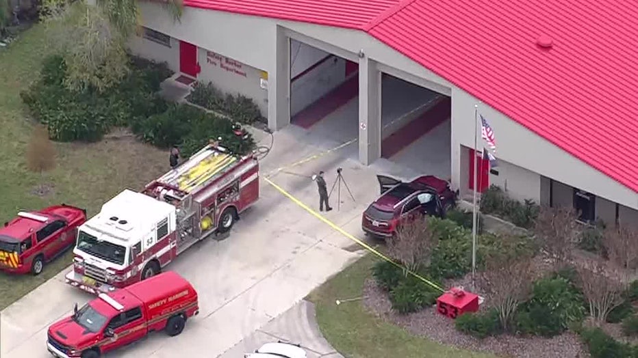 Two Safety Harbor firefighters are recovering from injuries after being hit by an SUV at a fire station.