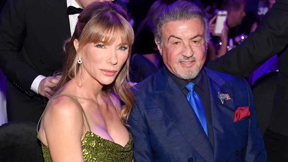 LAS VEGAS, NEVADA - NOVEMBER 22: (L-R) Jennifer Flavin Stallone and Sylvester Stallone attend amfAR Las Vegas Presented by Paramount at Wynn Las Vegas on November 22, 2024 in Las Vegas, Nevada. (Photo by Ryan Emberley/amfAR/Getty Images for amfAR)