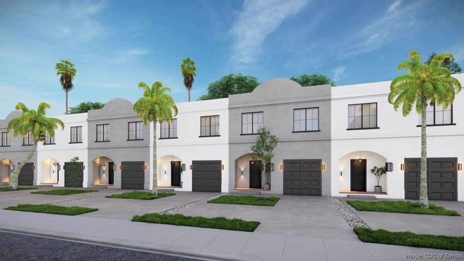 Renderings of Gardens at Diana Point North Townhouse community slated to open in 2025.