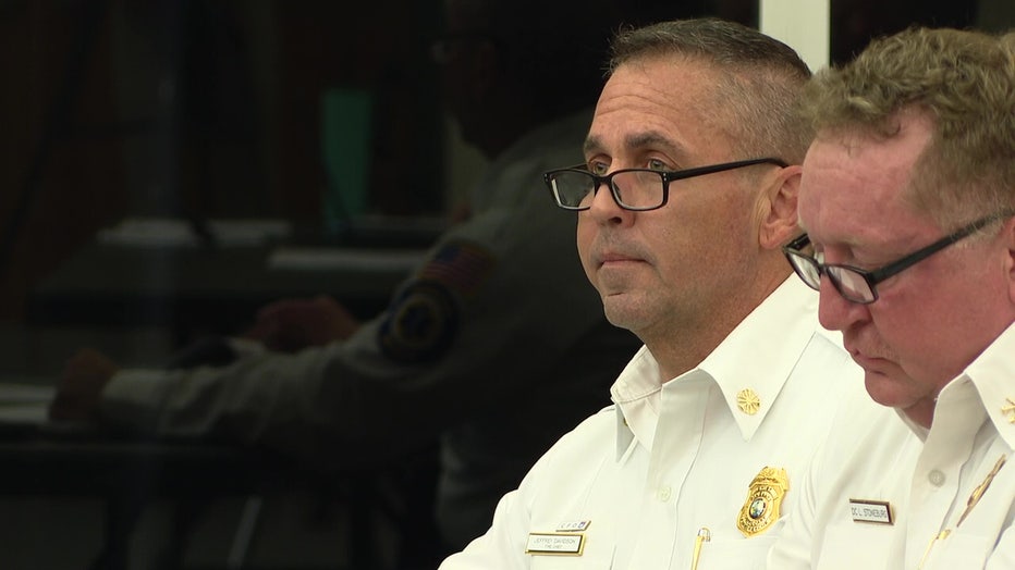 Pinellas Suncoast Fire & Rescue District Chief Jeff Davidson at the boards meeting over his alleged misconduct.