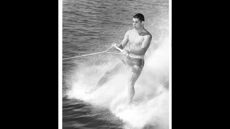 Dershimer performing in a water ski show decades ago.