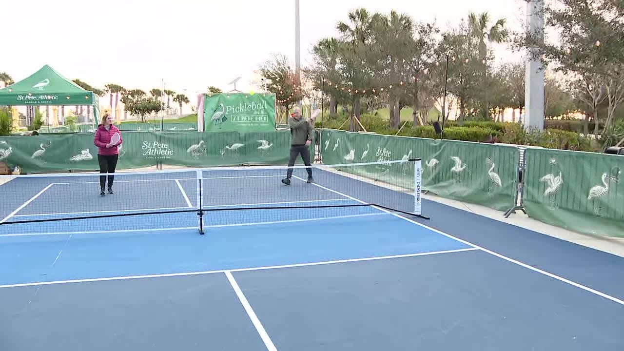 Pickleball courts are now open at St. Pete Pier