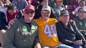 91-year-old retired Air Force pilot watches grandson's military flyover at Bucs game: 'I was really proud'