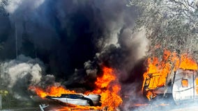 Wind challenges fire crews putting out blaze in Sebring