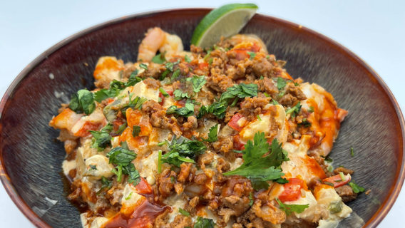 Dinner DeeAs recipe: Chorizo Shrimp & Gouda Grits