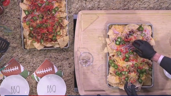 Dr. BBQ's sheet pan BBQ chicken nachos