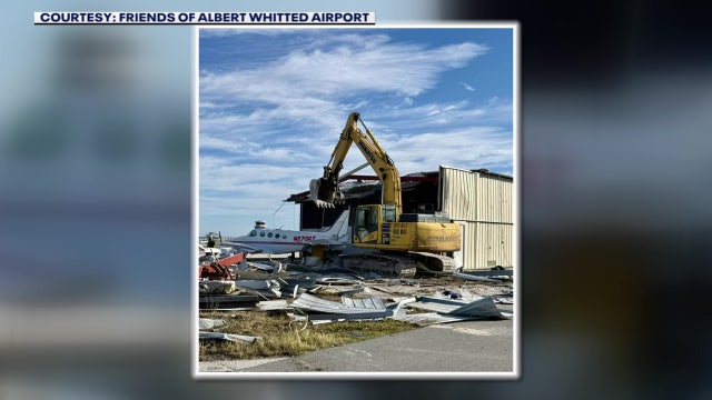 Cleanup 'finally' begins at St. Pete's Albert Whitted Airport months after hurricanes