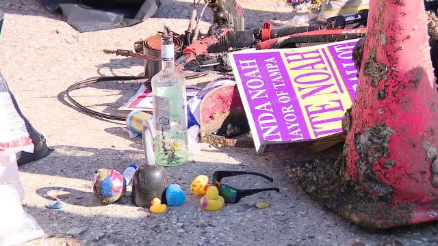 Volunteers clean up large amounts of trash after Gasparilla