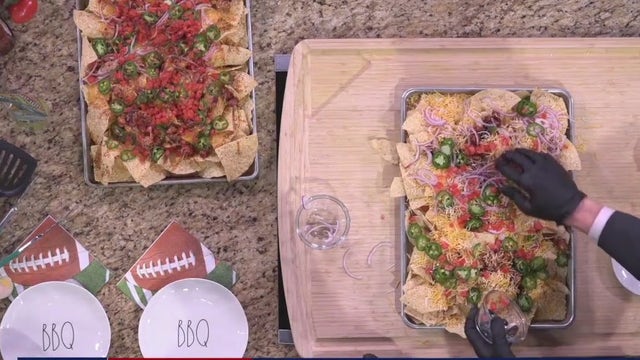 Dr. BBQ's sheet pan BBQ chicken nachos