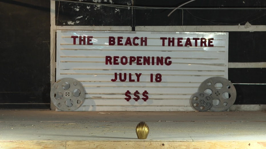 The Beach Theatre's reopening is set for July 18, 2025.