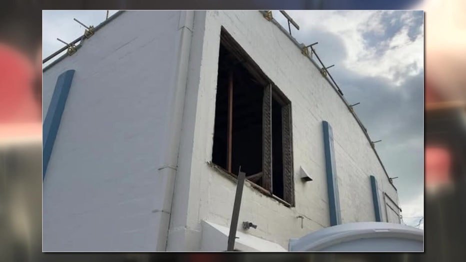 Hurricane Milton caused more damage to The Beach Theatre. (Courtesy: Hannah Hockman.)