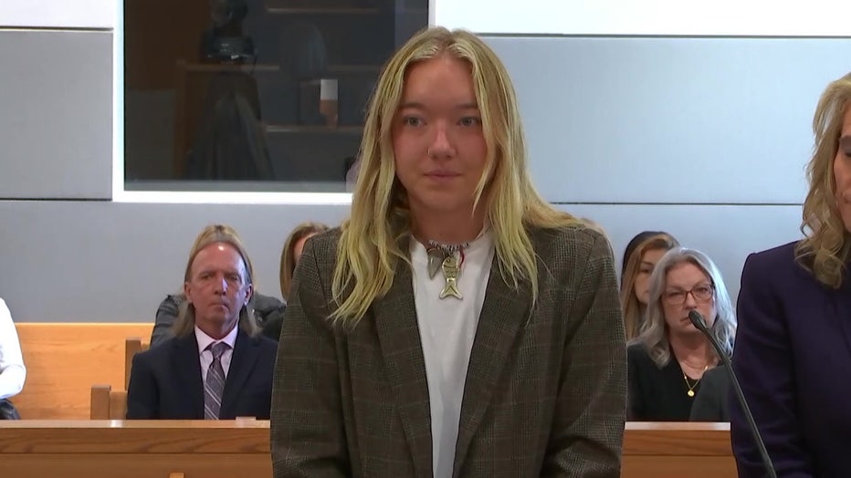 Pictured: Eva Benefield in court for Ashley Benefield's sentencing in December 2024.