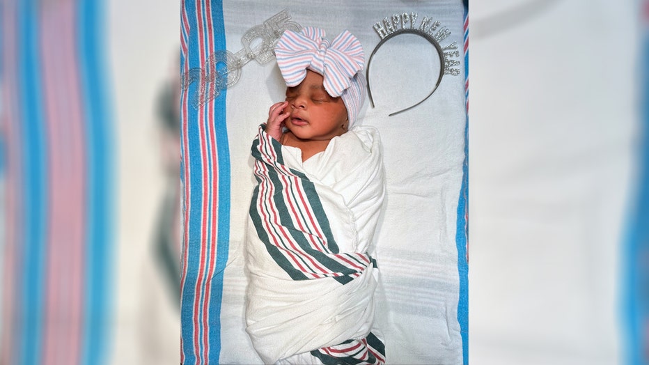 Baby girl Savani arrived at 1:54 a.m. in Clearwater, weighing 7 pounds, 2 ounces. (Courtesy: BayCare.)