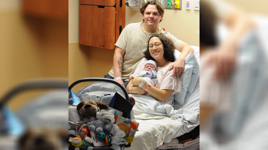 Baby boy Isaiah arrived at 3:36 a.m. in Sarasota, weighing 7.5 pounds. (Courtesy: Sarasota Memorial Health Care System.)